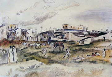 Een Straat in Havana, Cuba, 1917