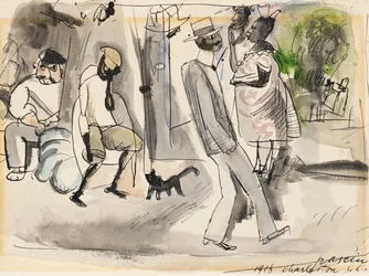 Figuren in een Park, Charleston, South Carolina, 1916