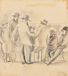 Groep Mannen, New York, 1918