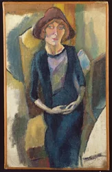 Hermine David in blauw, 1916