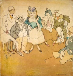 Personages en honden, ca. 1906