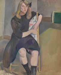 Zittend meisje