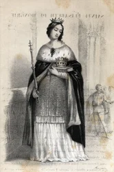 Portret van Sint Elisabeth van Hongarije (1207 - 1231)