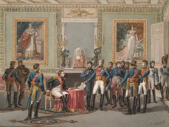 De abdicatie van Napoleon in Fontainebleau, 1815