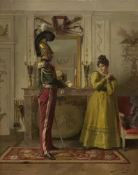 Vertrek voor de recensie, ca. 1876