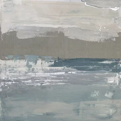 Uitzicht op de mistige horizon