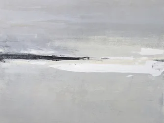 Rustige horizon in zachte grijze en witte tinten