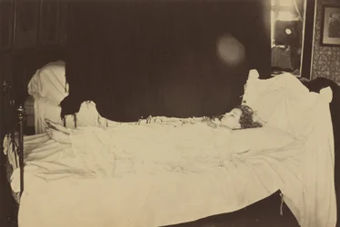 Sterfbedstudie van Adeline Grace Clogstoun,1872 (foto)