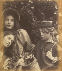Elizabeth Keown, Kate Keown en Freddy Gould, ca. 1866-1868 (foto)