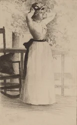 Portret van Miss Hoe, 1889