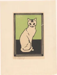 Zittende kat