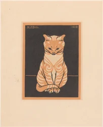 Zittende kat