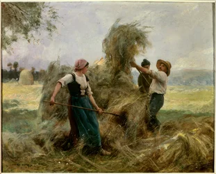 Het hooi. Schilderij door Julien Dupre (1851-1910)