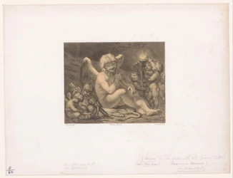 Amor en putti slijpen hun pijlen