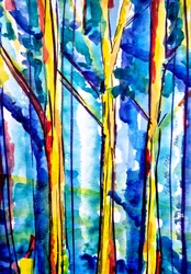 Abstract: Bos in aquarel