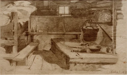 Interieur van een boerenkamer