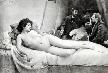 Émile Zola (1840-1902) in het atelier van de kunstenaar, 1891