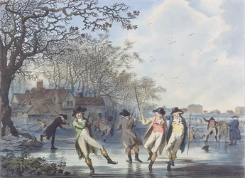 Wintervermaak: Een Uitzicht in Hyde Park vanaf het Grachtige Huis, 1787