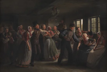 Een volksdans in het Hedebo-district, Seeland