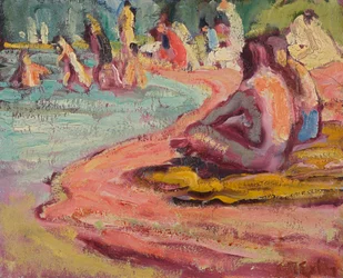 Baden op het strand