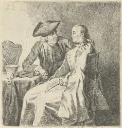 Man en vrouw aan een tafel