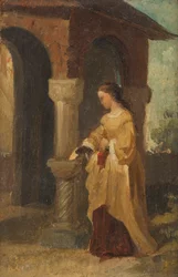 Meisje voor kerk