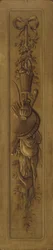 Grisaille met een trofee hangend aan een boog