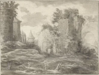 Landschap met ruïnes
