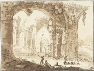 Landschap met ruïne