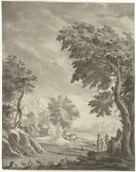 Landschap met weg