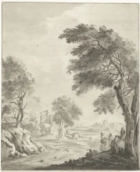 Landschap met weg