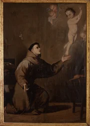 Parochiemuseum. Schilderij. Sint Antonius van Padua (San Antonio de Padua). Kopie van José Ribera. 17e eeuw.
