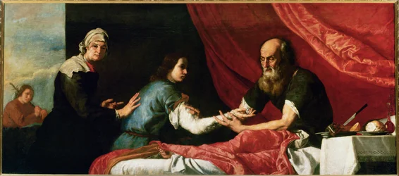 Isaac en Jacob (schilderij op doek)