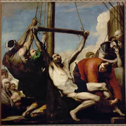 Het martelaarschap van Sint-Philips (schilderij op doek)