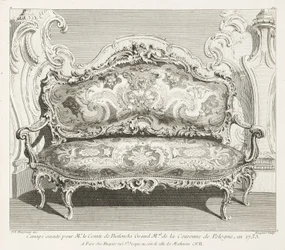 Sofa uitgevoerd voor de graaf van Bielinski Groot-M.al van de Kroon van Polen in 1735; Sofa uitgevoerd voor de graaf van Bielinski in 1735, 4e Plaat