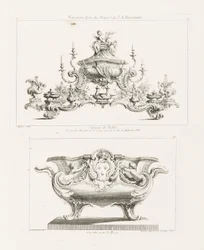 Neuvième Livre des Oeuvres de J.A. Meissonnier, Surtout de Table (Negende Serie Werken van J.A. Meissonnier)