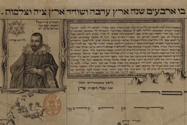 Zelfportret in Palestina of Heilige Land (detail)