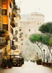 Charmant uitzicht op Rome