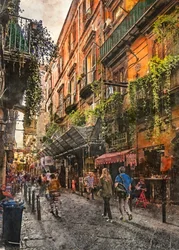 Historische Italiaanse straat