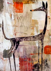 Moderne abstracte windhond