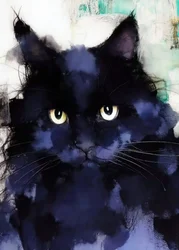 Mysterieus portret van een zwarte kat