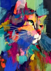 Levendige abstracte kat