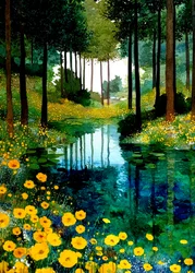 Levendige bosbeek