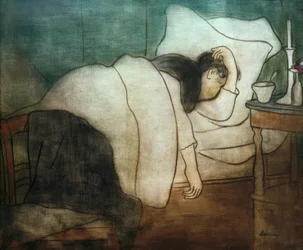 Vrouw in bed