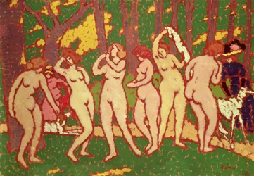 Naakten in een park, 1910
