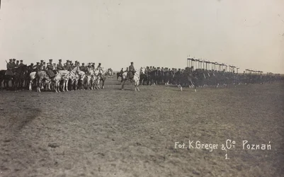Album "Jack Bosio - Oorlogscampagne 1917-1920": Militaire missie in Polen (Warschau - Posen) maart-april 1919, een paardenbatterij in Posen (Poznan), 03-04/1919