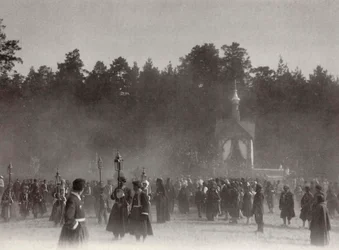 Paasprocessie, Sarov-klooster, Rusland, 1903
