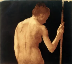 Käthe Kollwitz, vrouwelijke rug-halfnaakt 1901