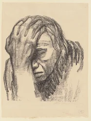 Peinzende vrouw