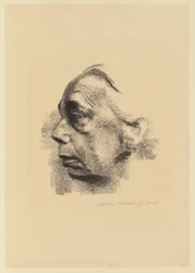 Zelfportret in profiel